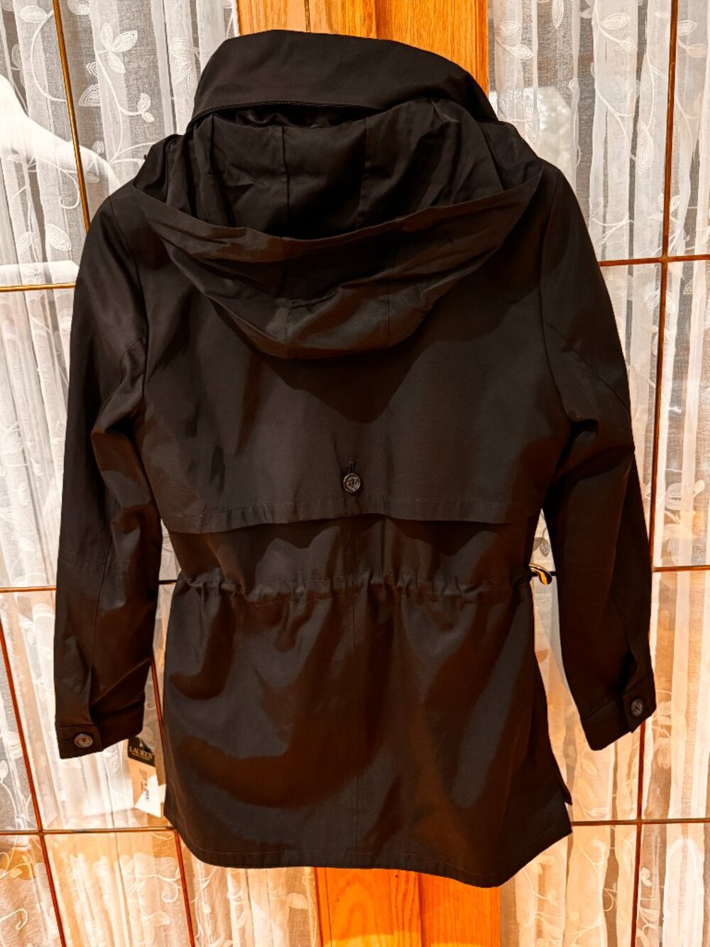 Ralph Lauren NWT $180. Women Black Pea Coat S Full Zip Snaps Pockets Lined